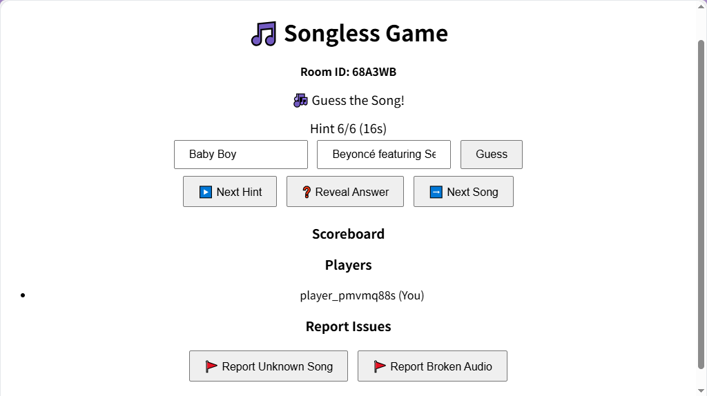 Songless Game Screenshot